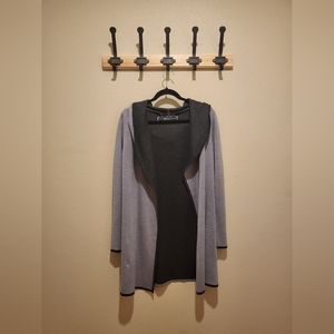 Long hooded sweater cardigan